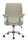 Tan pu leather seat and back gas lift office chair by Leisure Mod additional picture 4