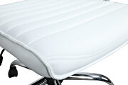 White pu leather seat and back gas lift office chair by Leisure Mod additional picture 6