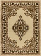 Crown 5'2 x 7'2 Traditional Medallion Ivory area rug additional photo 2 of 3