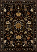 Crown 5'2 x 7'2 Traditional Floral Black area rug additional photo 2 of 3