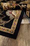 Crown 5'2 x7'2 Traditional Medallion Black area rug by Mod-Arte additional picture 3