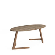 Elliptical coffee table in natural finish by Mod-Arte additional picture 5