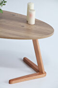 Elliptical coffee table in natural finish by Mod-Arte additional picture 7