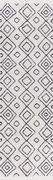 FEZ 2'3x 7'2 Modern Moroccan White area rug additional photo 4 of 3