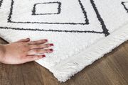 FEZ 2'3x 7'2 Modern Moroccan White area rug additional photo 2 of 2