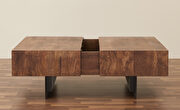 Walnut glide coffee table with sliding top by Mod-Arte additional picture 3