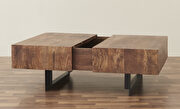 Walnut glide coffee table with sliding top by Mod-Arte additional picture 5