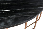 Round black real marble top hand-made coffee table by Mod-Arte additional picture 4