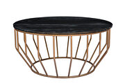 Round black real marble top hand-made coffee table by Mod-Arte additional picture 6