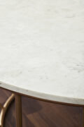 Round white real marble top hand-made coffee table by Mod-Arte additional picture 9