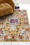Jewel 7'8 x 10' Transitional & Contemporary  Medallion & Distressed Yellow area rug additional photo 4 of 9