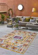 Jewel 7'8 x 10' Transitional & Contemporary  Medallion & Distressed Yellow area rug additional photo 5 of 9