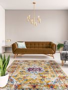 Jewel 5'2 X 7'2 Transitional & Contemporary Medallion & Distressed Yellow area rug by Mod-Arte additional picture 6