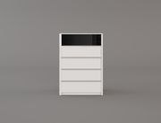 Glossy / Matte white European style chest by Mod-Arte additional picture 2