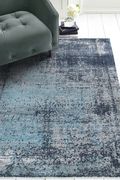Mirage 5'2 x 7'2 Modern & Contemporary Abstract Navy/Gray area rug by Mod-Arte additional picture 4