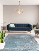 Mirage 5'2 x 7'2 Modern & Contemporary Abstract Blue/Gray area rug by Mod-Arte additional picture 6