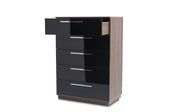 Contemporary black / walnut chest by Mod-Arte additional picture 2