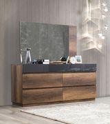 Walnut / Gray contemporary European king bed by Mod-Arte additional picture 3