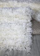 Silky Shag 5'2 x 7'2 Modern & Contemporary Solid White area rug additional photo 3 of 9