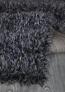 Silky Shag 7'10 x 10'2 Modern & Contemporary Solid Charcoal area rug additional photo 3 of 9