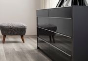Dark gray contemporary bed w/ upholstered headboard by Mod-Arte additional picture 11