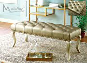 Glam style champagne slat type bed by Mainline additional picture 2