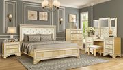 Classic champagne finish king size bed by Mainline additional picture 2