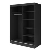 Contemporary wardrobe w/ 2 black doors by Meble additional picture 3