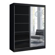Contemporary wardrobe w/ 1 black / 1 mirrored door by Meble additional picture 2