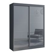 Contemporary wardrobe w/ 2 gray doors by Meble additional picture 2