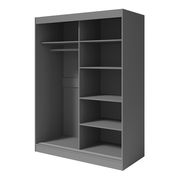 Contemporary wardrobe w/ 2 gray doors by Meble additional picture 3