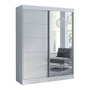 Contemporary wardrobe w/ 1 white / 1 mirrored door by Meble additional picture 2