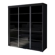 Contemporary wardrobe w/ 3 black doors by Meble additional picture 2