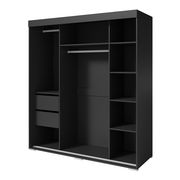 Contemporary wardrobe w/ 3 black doors by Meble additional picture 3