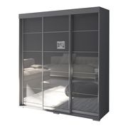 Contemporary wardrobe w/ 3 gray doors by Meble additional picture 2