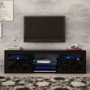 Wall-mounted contemporary TV Stand in black by Meble additional picture 3