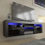 Wall-mounted contemporary TV Stand in black by Meble additional picture 6