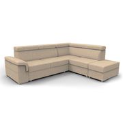 Sectional sofa w/ sleeper and storage in beige fabric by Meble additional picture 2