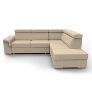 Sectional sofa w/ sleeper and storage in beige fabric by Meble additional picture 3
