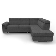 Sectional sofa w/ sleeper and storage in charcoal fabric by Meble additional picture 3