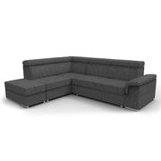 Sectional sofa w/ sleeper and storage in charcoal fabric by Meble additional picture 2
