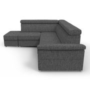 Sectional sofa w/ sleeper and storage in charcoal fabric by Meble additional picture 4