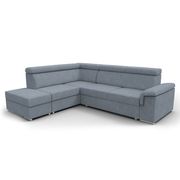 Sectional sofa w/ sleeper and storage in blue fabric by Meble additional picture 2