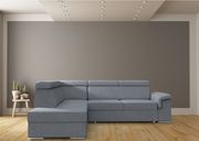 Sectional sofa w/ sleeper and storage in blue fabric by Meble additional picture 3