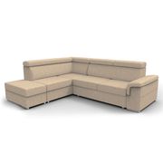 Sectional sofa w/ sleeper and storage in beige fabric by Meble additional picture 2