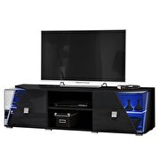 Contemporary black glass / lacquered tv stand by Meble additional picture 2