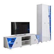 White tv stand / bookcase 2pcs entertainment center by Meble additional picture 2