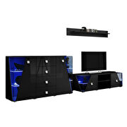 Black tv stand / sideboard / shelf 3pcs entertainment center by Meble additional picture 2