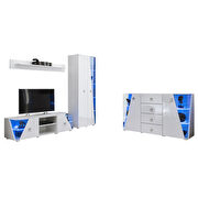 White tv stand / bookcases / sideboard / shelf 4pcs entertainment center by Meble additional picture 2
