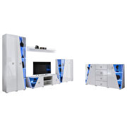 White tv stand / bookcase / sideboard / curio shelf 5pcs entertainment center by Meble additional picture 2